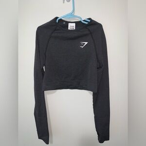 Gymshark Black Long Sleeve Crop Top